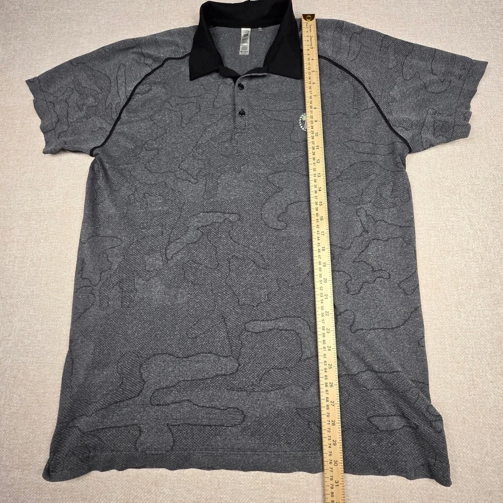 UNRL Golf Barstool Sports Polo Shirt Mens XL Grey Camo Performance Golf Top - Picture 10 of 10